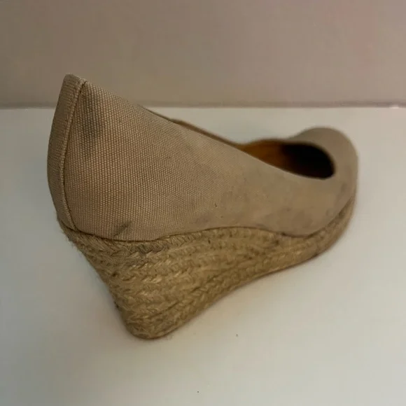 J Crew Beige Espadrille Wedges - Picture 9 of 16